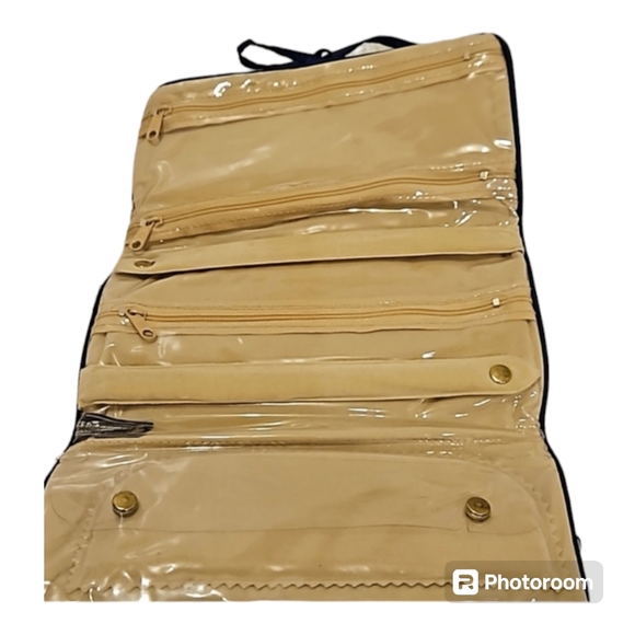 TED LAPIDUS BLUE FLORAL TRAVEL COSMETIC & JEWELRY ORGANIZER WALLET EUC - Picture 4 of 15